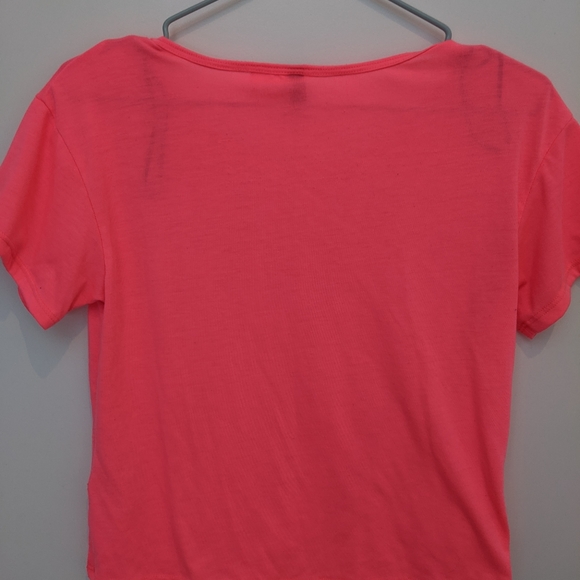 H&m Celfie crop t-shirt, size XS, bright pink - Picture 2 of 4